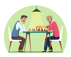 Obraz: Ludzie grający w szachy