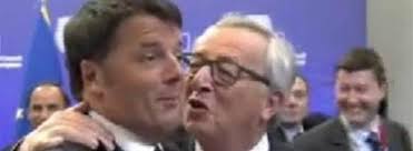 Risultati immagini per RENZI CONTRO JUNKER