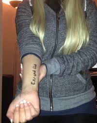 My #tattoo .. Arabic text that says &#39;here in spirit&#39; for all my ... via Relatably.com