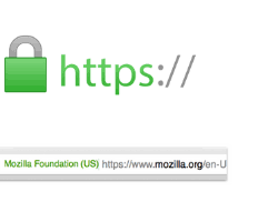 green padlock icon in a web browser address bar resmi