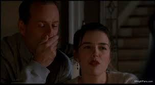 Bruce Willis as Dr. Malcolm Crowe and Olivia Williams as Anna Crowe. Bruce Willis as Dr. Malcolm Crowe and Olivia Williams as Anna Crowe - SS_015