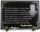 Plaque funeraire texte