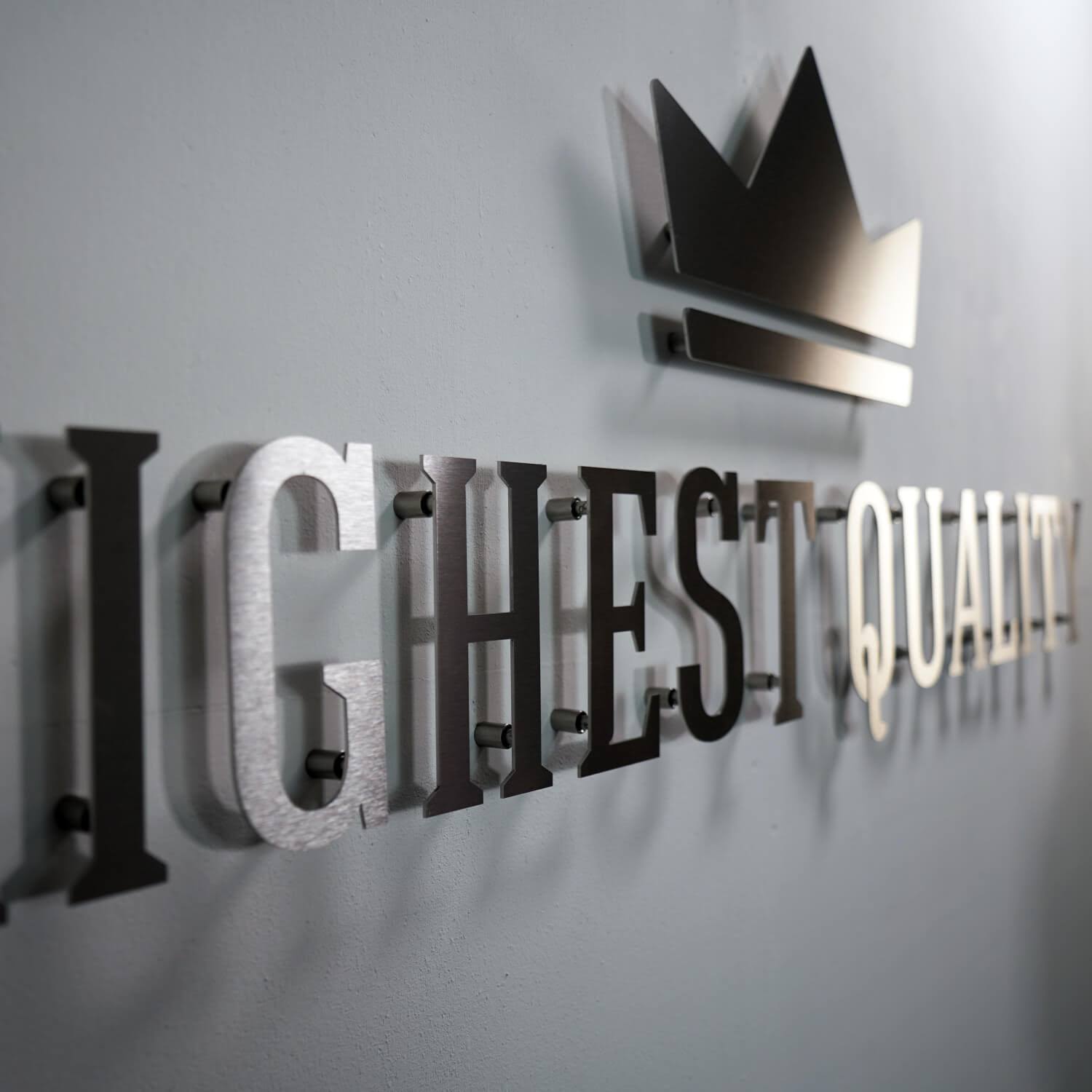 3D Logo, Buchstaben und Schilder aus Metall