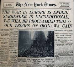 Image result for V E day newspaper
