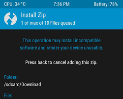 Flashing GApps ZIP file