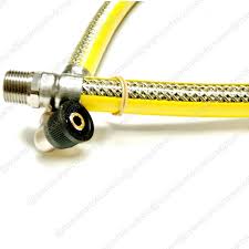 GAS COOKER HOSE 1000mm x 1/2" Micropoint Stainless Steel ...