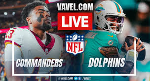 Washington Commanders vs Miami Dolphins LIVE Score Updates in NFL Game