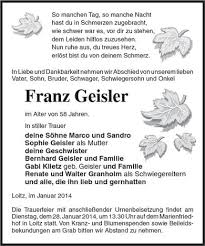 Franz Geisler-Loitz, im Januar | Nordkurier Anzeigen