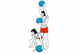 Resultado de imagen de ejercicios de musculos con balones medicinales