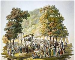 Image of 1800s Camp Meeting