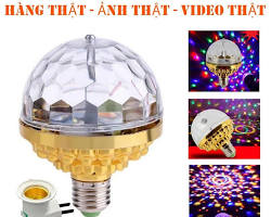 Đèn Led Xoay 7 Màu Ko Kèm Đuôi X1A (Đế Vàng)