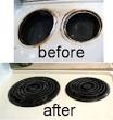 Cleaning porcelain stove top