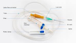 Disposable IV Administration Infusion Set with Needle from ...