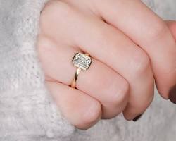 Image of 2 carat diamond bezel ring