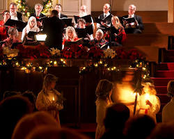 Image of Christmas church service in USA
