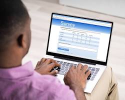 Image de Person Completing Online Survey