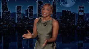 Tiffany Haddish Mocks Trump Over World Cup as She Stands In for Kimmel