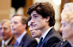 Statesman in the making: John &#39;Jack&#39; Schlossberg listens to a speaker on the 50th anniversary of the Cuban Missile Crisis last year, at the library in ... - article-2505012-1961AD0300000578-388_634x408