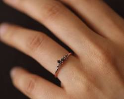 Image of Black diamond cluster ring