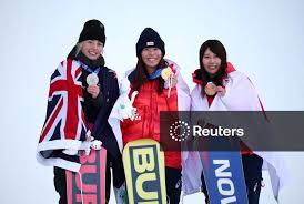 Snowboard - Women's Snowboard Slopestyle Victory Ceremony