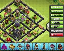 Clash of Clans 9. Seviye Hibrit Düzeni resmi