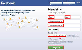 Hasil gambar untuk Cara Membuat akun facebook