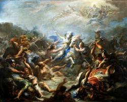 Image of Aeneid Book 11 classical art Camilla warrior death Etruscans