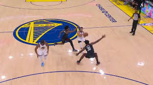 Steph Curry finds Charles Bassey for a dunk