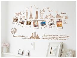 DIY Travel Eiffel Tower Photo Frame Wall Sticker Quote Decal Decor ... via Relatably.com