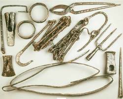 Image of Carolingian craft workshop textiles metallurgy
