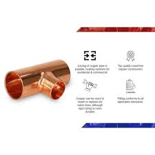 PLUMBFLEX 1/2 in. x 1/2 in. x 3/8 in. Copper Reducing Tee ...
