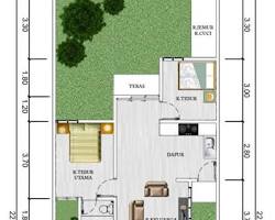 Gambar Denah rumah tropis minimalis