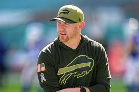 Buffalo Bills coach Joe Brady praises Josh Allen, Sean Payton, wife in press conference