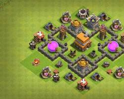 Clash of Clans 4. Seviye Karma Düzeni resmi