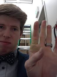 eric finger 4. Three stitches later, he was all bandaged up and ready to go to his second job. #itssafer. Now, on the scale of serious injuries, ... - eric-finger-4