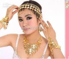 Wholesale Costume Jewelry - Buy BELLY DANCE HEADPIECE NECKLACE BRACELETS EARRINGS COSTUME JEWELRY BOLLYWOOD DANCING PROPS, ... - 1.0x0
