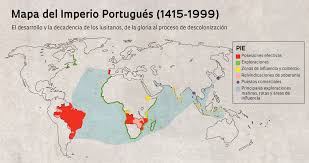 Resultado de imagen de Mapa de las colonizaciones portuguesas siglo xv