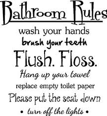 Amazon.com - #2 Bathroom Rules wash your hands brush your teeth ... via Relatably.com