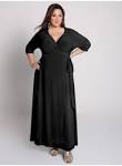 Robe longue noire grande taille pas cher