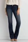 American Eagle Womens Stretch Artist Dark Blue Boot Cut Jeans