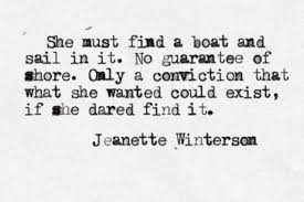 She must find a boat and sail in it. No guarantee of shore. Only a ... via Relatably.com