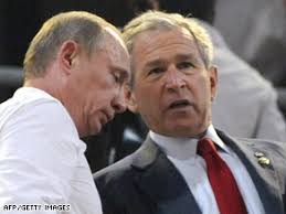 President Bush chats with Russian Prime Minister Vladmir Putin at the start of the Olympic opening ceremonies. &quot;My administration has been engaged with both ... - art.bush.putin.afp.gi