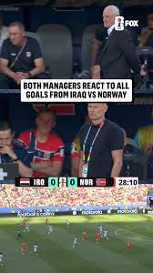 Watch these managers as they react to Iraq vs Norway 🇮🇶🇳🇴