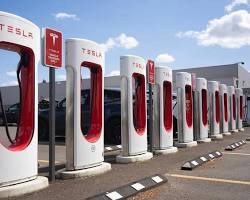 Image of Tesla Supercharger station