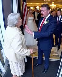 I went to my granddaughter's wedding. Right at the entrance ...