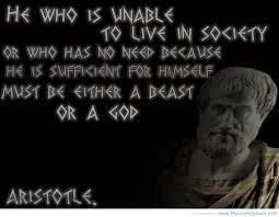 Love Quotes: He Who Is Unable Must Be Either A Beast Or A God ... via Relatably.com