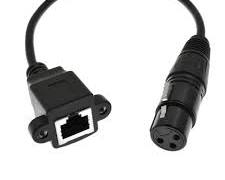 Imagen de XLR 3pin female to RJ45 female adapter