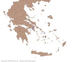 Εικόνα map of Greece highlighting popular real estate investment areas