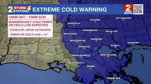 EXTREME COLD WARNING with winds chills in the teens for parts of the weekend