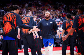 Bruce Brown in a New York Knicks uniform during a game.